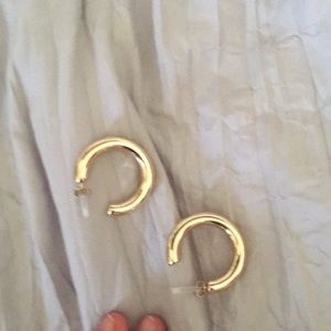 simple gold hoops.